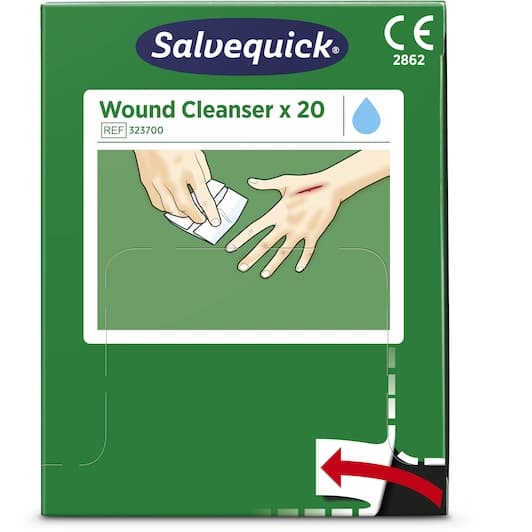 Salvequick Disinfecting Wound Cleansing Wipes – 20 pcs | 323700