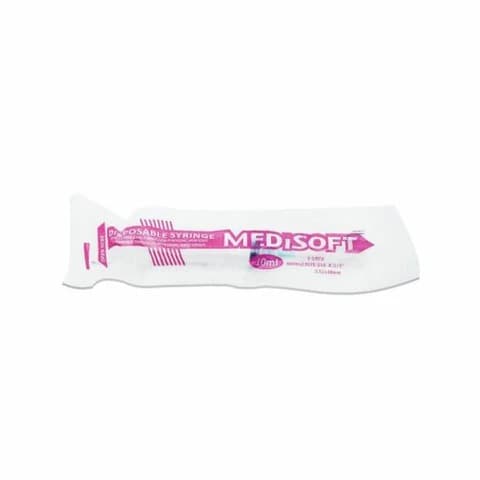 Medisoft – Disposable Syringe 10ml Luer Lock with 21G x 1.1/2 Needle – 50/Box
