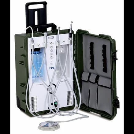 TPC Portable Dental Unit with Built-in Air Compressor and Suction System