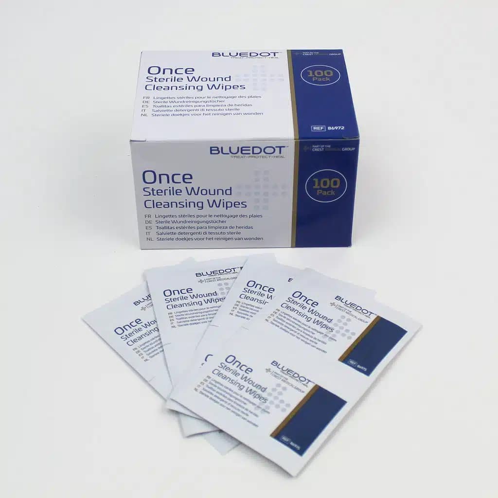 Blue Dot Sterile Saline Wound Cleansing Wipes – Box of 100 | 86972 thumbnail 2