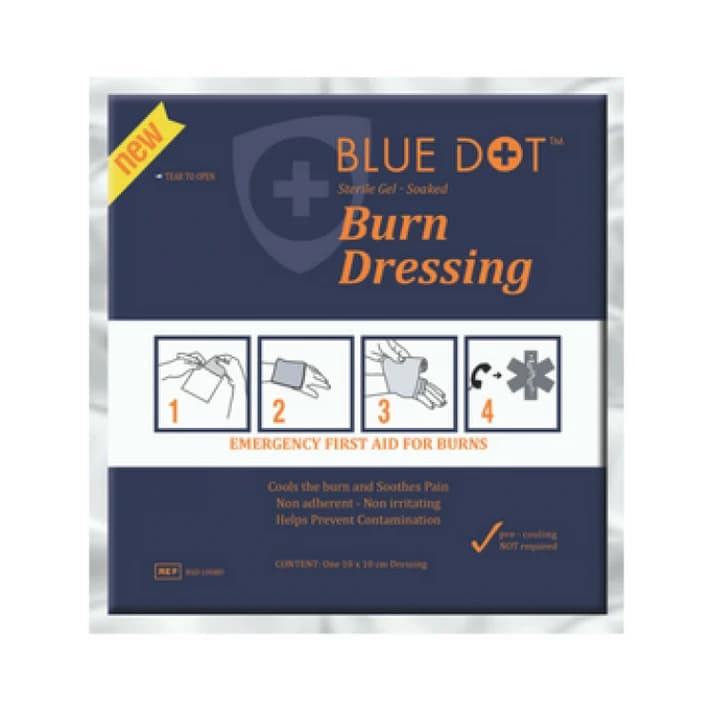 Blue Dot Small Burn Stop Dressing 10 × 10 cm | BSD100