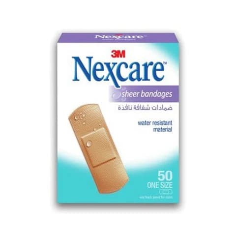 Nexcare – 656-50 Sheer Bandages, 72X25Mm, 50/Box