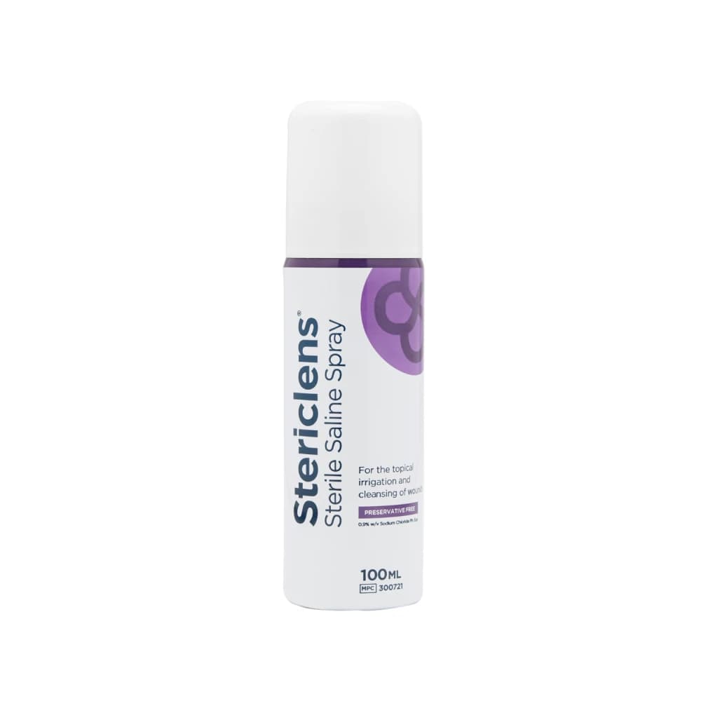 Stericlens Sterile Saline Wound Wash Spray – 100ml | Model 300721