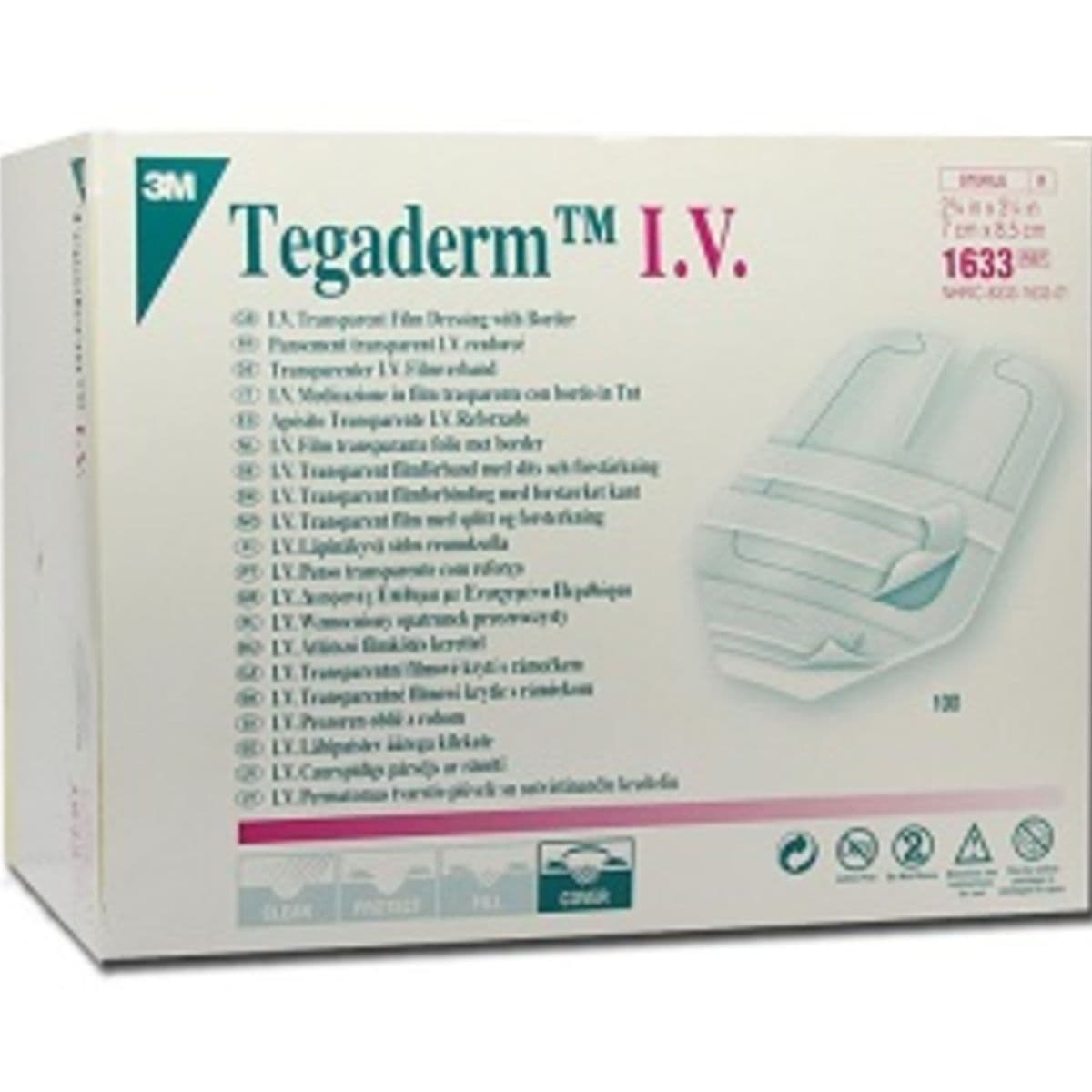 3M Tegaderm I.V. Transparent Film Dressing 7cm*8.5cm 1633