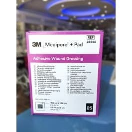 ضمادة جروح لاصقة من القماش الناعم من 3M Medipore + Pad، رقم المنتج 3566E، المقاس: 10 سم × 10 سم (4 بوصات × 4 بوصات).