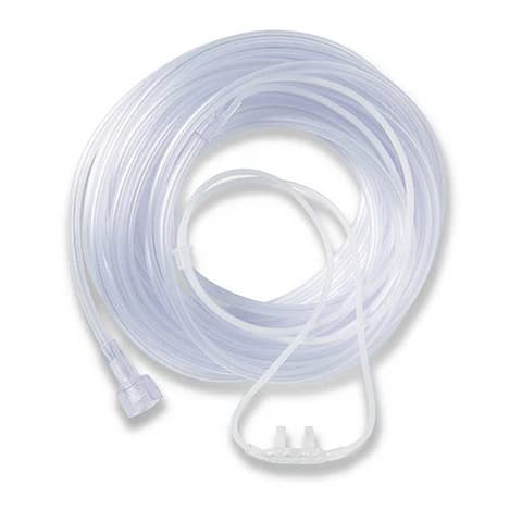 Supersoft Nasal Oxygen Cannula, Universal Connector, 50-ft Tubing, Adult Size