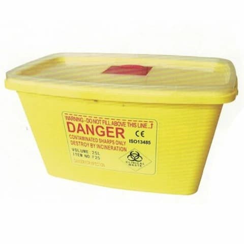 Kentex – Sharp Disposal Plastic Container, 48Ltr - FastOnMed Healthcare UAE