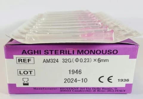 Mesotherapy Luer Needles 0.23X 6MM 32G REF AM324 100 PCS (BOX)