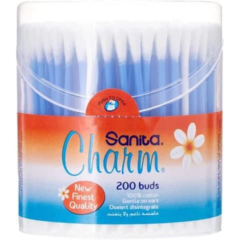 Sanita – Charm Cotton 100% – 200 buds