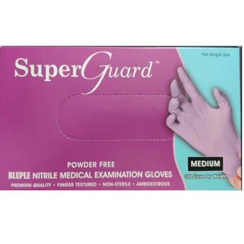 Super Guard – Gloves Nitrile Powder Free – Medium - FastOnMed Healthcare UAE