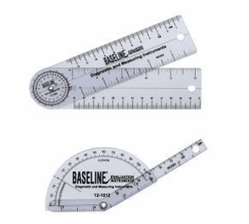 Baseline Plastic Goniometer 12 Inch – 360 Degree Head