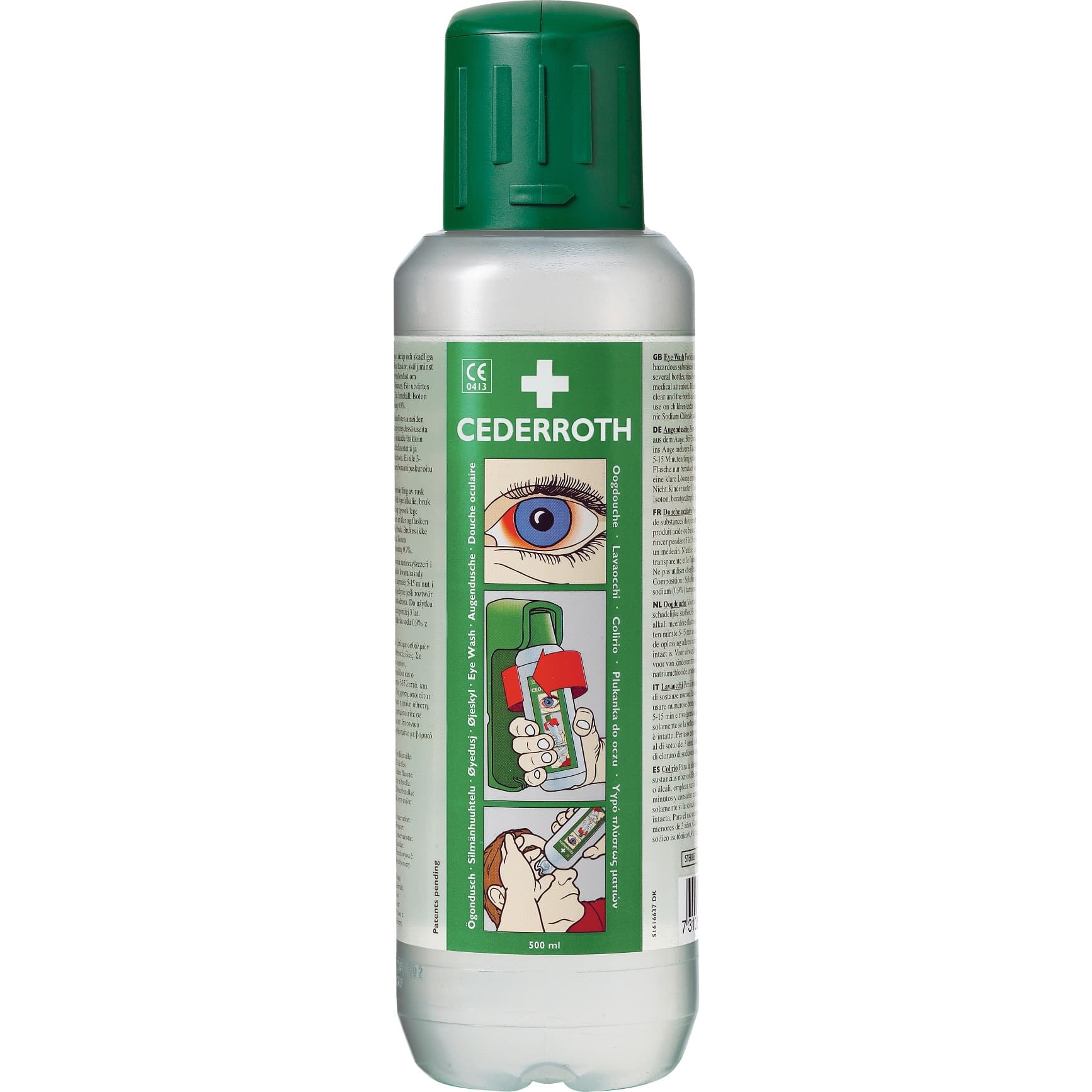 Cederroth Portable Eye Wash Bottle – 500ml - FastOnMed Healthcare UAE