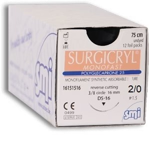 2/0 Surgicryl Monofast (Polyglecaprone 25)