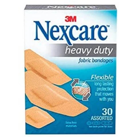 Nexcare – Heavy Duty Flexible Fabric Bandages 667-30, Assorted 30 Ct