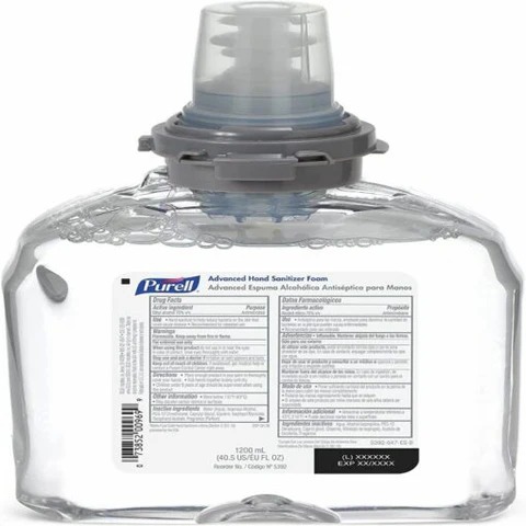 Purell – TFX E3 Hand Sanitizer Foam Refill, 1200ml – 5393-02