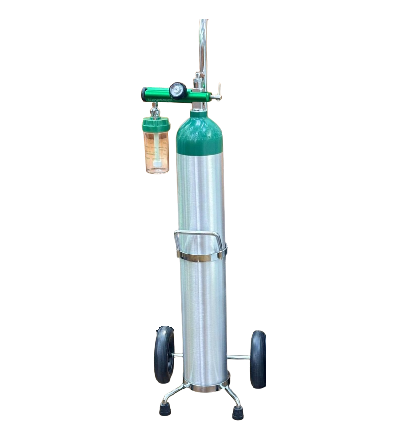Aluminium Oxygen Cylinder with Trolley – 4.5 L Medical Gas Cylinder