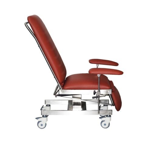 Phlebotomy Chair / Blood Collection Chair – Stainless Steel Frame with Wheels